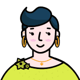 a cartoon of a woman