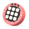a pink and black round object with buttons