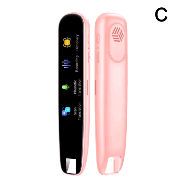 a pink and black device