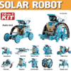a collage of a toy robot