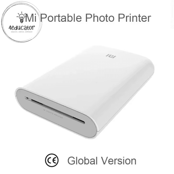 a white portable photo printer
