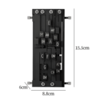 a black rectangular object with white text